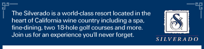 The Silverado is a world-class resort located in the heart of California wine country including a spa, fine-dining, two 18-hole golf courses and more. Join us for an experience you'll never forget.